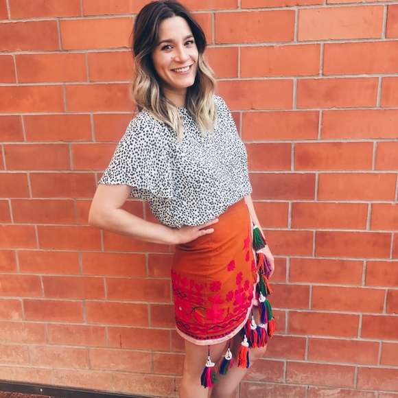 Pink Indie Tassel Skirt - Picture 2 of 4